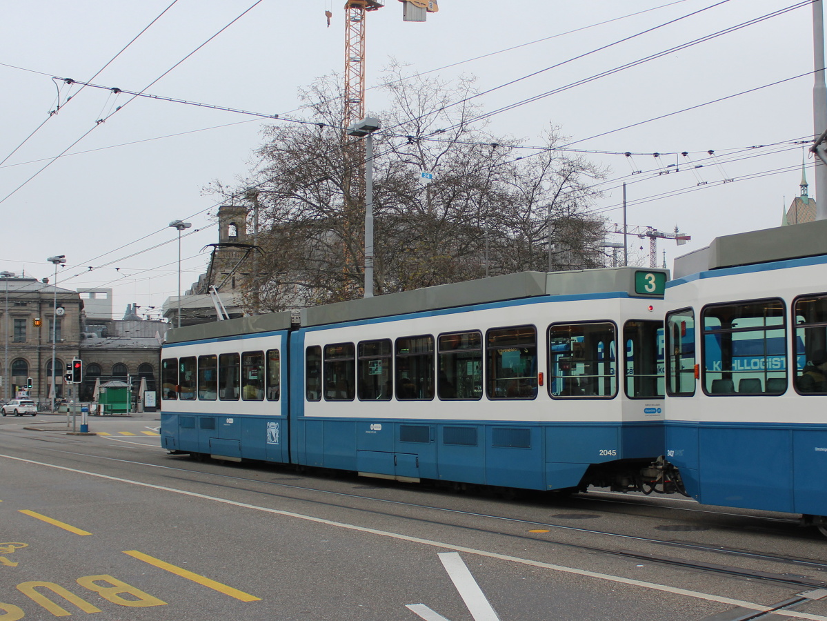 Цюрих, SWS/SWP/BBC Be 4/6 "Tram 2000" № 2045