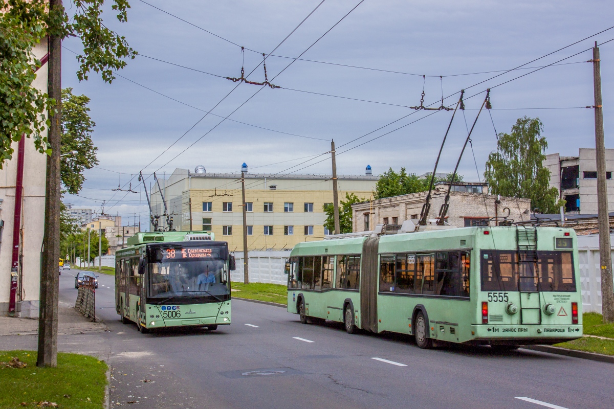 Minsk, BKM 333 # 5555; Minsk, MAZ-203T70 # 5006