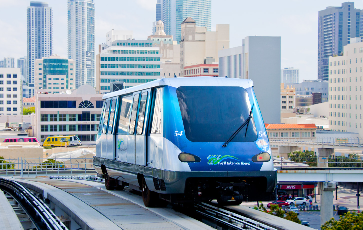 Miami, Bombardier Innovia APM 100 N°. 54; Miami — Metromover