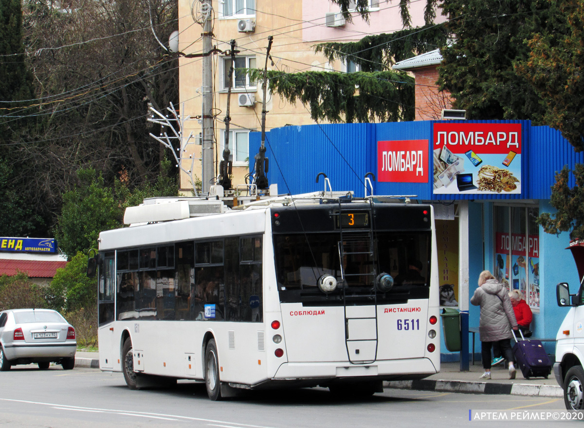 Крымский троллейбус, СВАРЗ-МАЗ-6275 № 6511