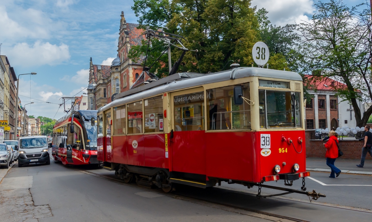 Силезские трамваи, Konstal N № 954; Силезские трамваи — 09.07.2020 — Прощание с линейными вагонами N в Польше