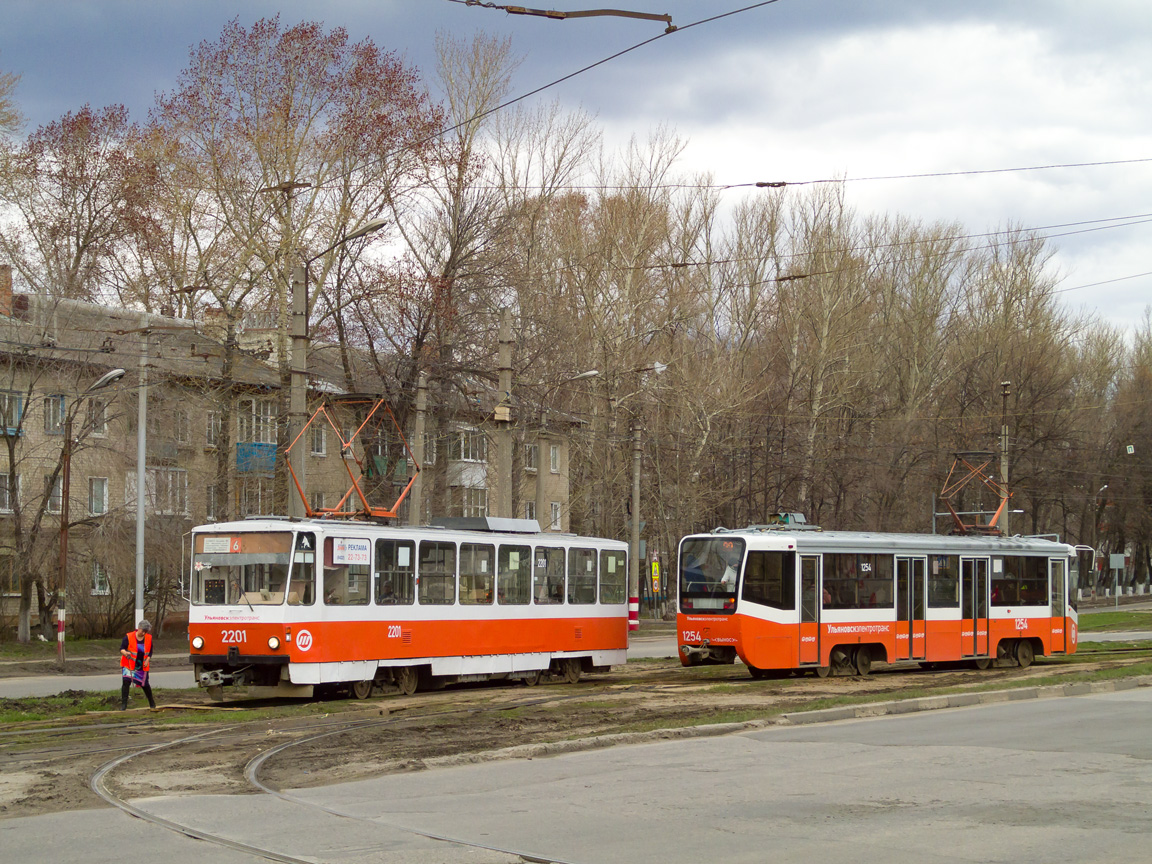 Ульяновск, Tatra T6B5SU № 2201; Ульяновск, 71-619А-01 № 1254