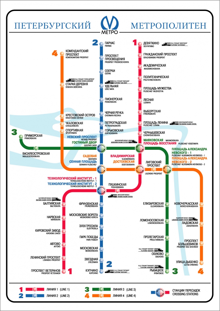 Схема метро санкт петербурга по времени