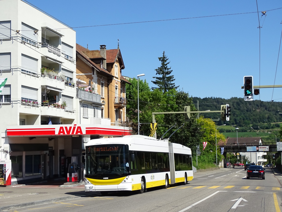Schaffhausen, Hess SwissTrolley 3 (BGT-N2C) Nr 107