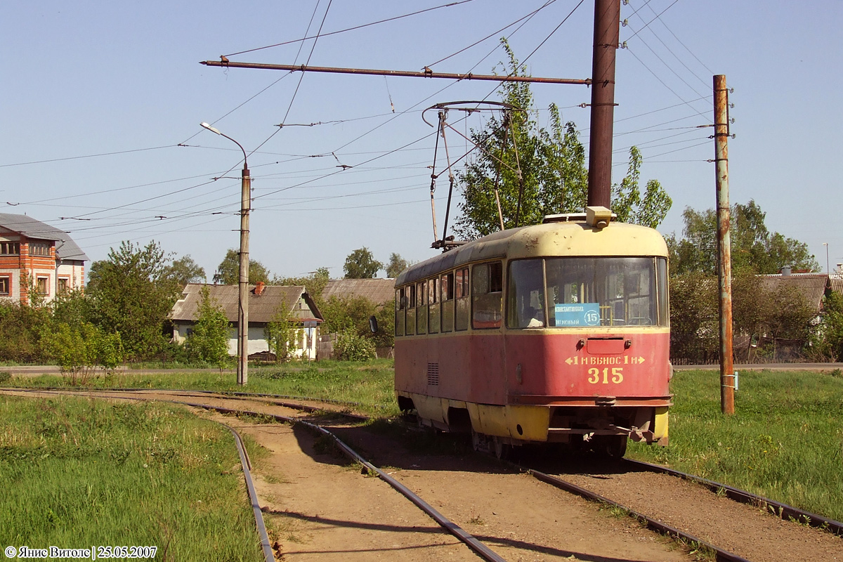 Тверь, Tatra T3SU № 315; Тверь — Трамвайные линии: Московский район (линия в микрорайон "Южный")