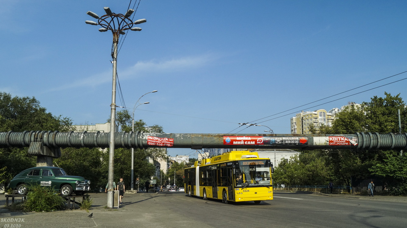 Kyiv, Bogdan Т90117 # 3324; Kyiv — Trolleybus Lines: Center, Pechersk, Zvirynets, Vydubychi