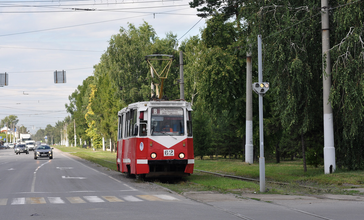 Омск, 71-605 (КТМ-5М3) № 62; Омск — Трамвайные линии — Левый Берег Оми