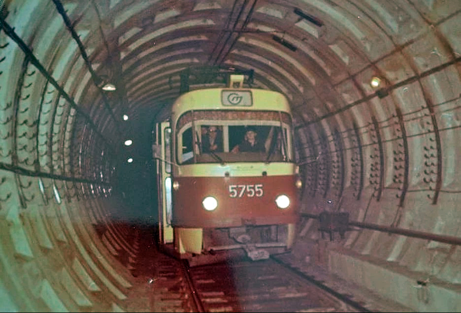 Volgograd, Tatra T3SU № 5755; Volgograd — Historical photos — Volgograd; Volgograd — Tram lines: [5] Fifth depot — Tram rapid transit