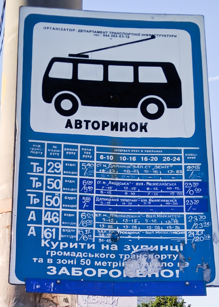 Киев — Объявления и маршрутные указатели