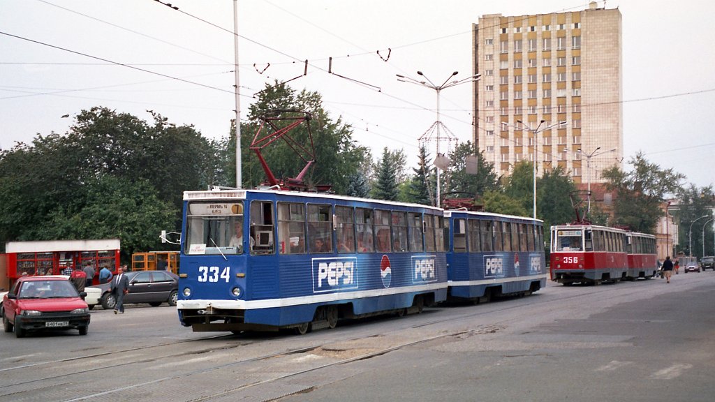 Пермь, 71-605 (КТМ-5М3) № 334; Пермь, 71-605 (КТМ-5М3) № 356