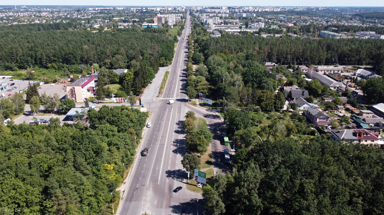 Житомир — Конечные остановки и разворотные кольца; Житомир — Электротранспорт Житомира с высоты