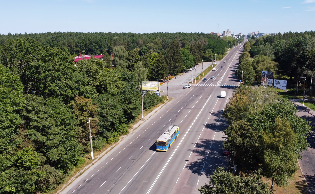 Житомир — Электротранспорт Житомира с высоты