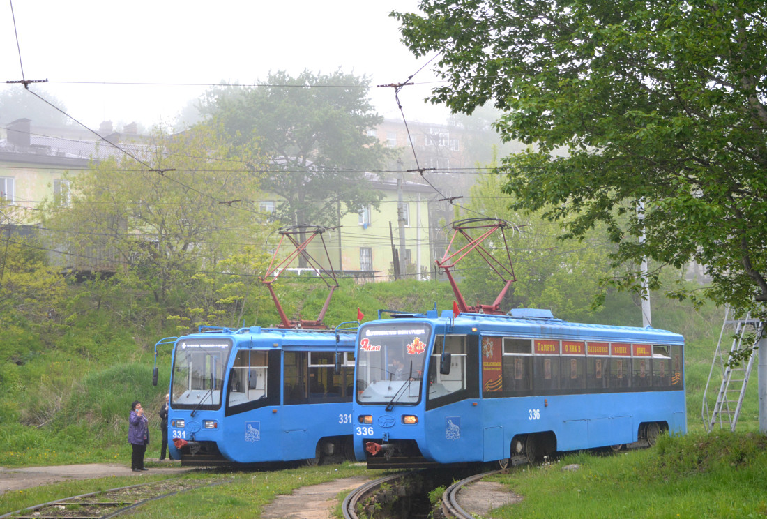 Владивосток, 71-619К № 331; Владивосток, 71-619К № 336; Владивосток — Тематические трамваи