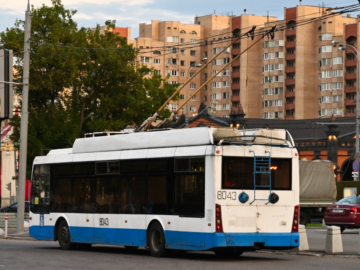 Москва, Тролза-5265.00 «Мегаполис» № 8043; Москва — Закрытие движения Московского троллейбуса 24 — 25 августа 2020