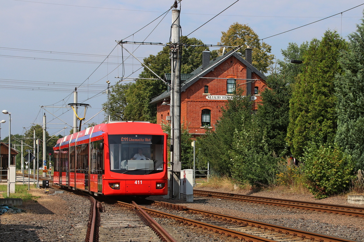 Хемниц, Bombardier 6NGT-LDZ № 411; Хемниц — Трамвайно-железнодорожная система «Хемницер Модель»