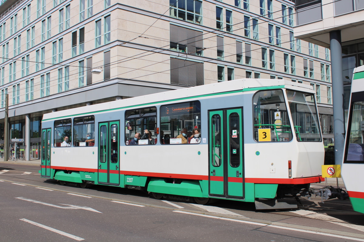 Магдебург, Tatra B6A2M № 2207; Магдебург — Официальная презентация обновленных вагонов Татра КТ4ДМ из Берлина (29.08.2020)