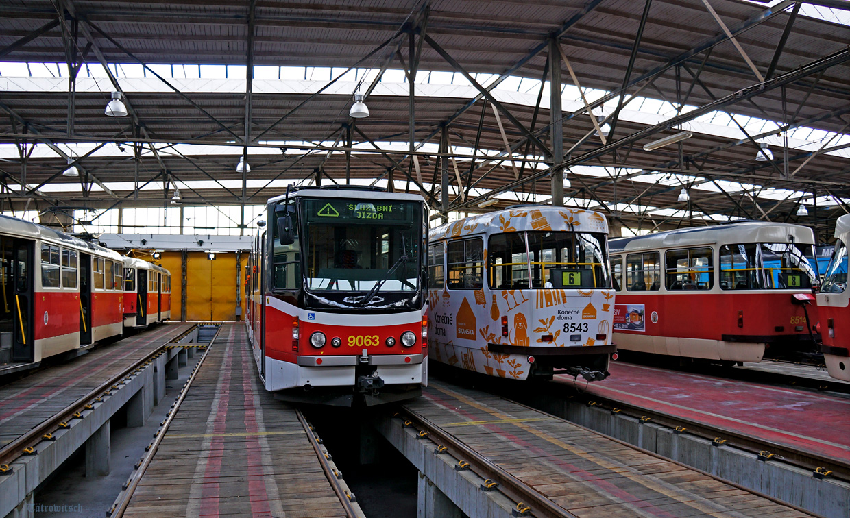 Прага, Tatra KT8D5R.N2P № 9063; Прага — Трамвайные депо