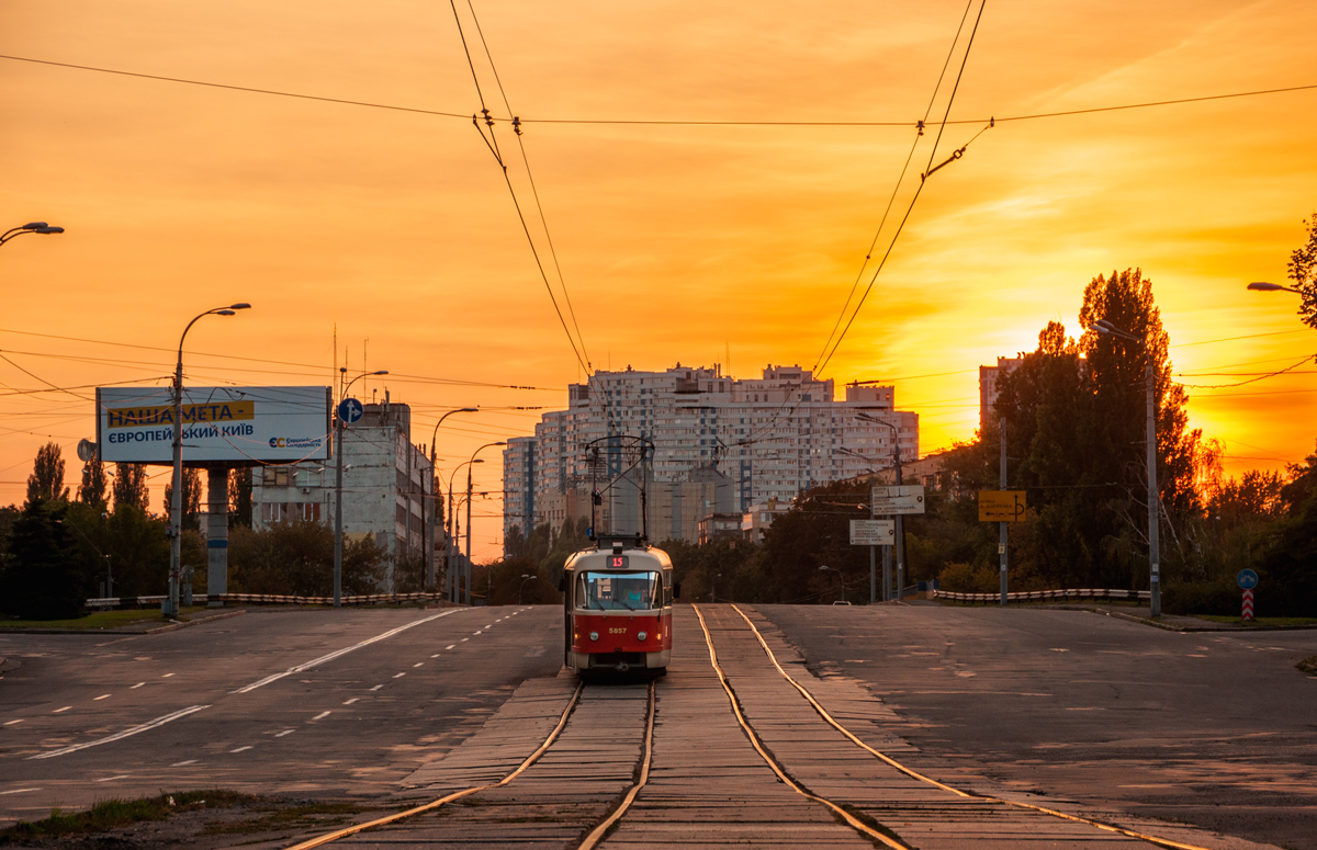 Киев, Tatra T3SUCS № 5857; Киев — Трамвайные линии: Подольская сеть — запад, юг