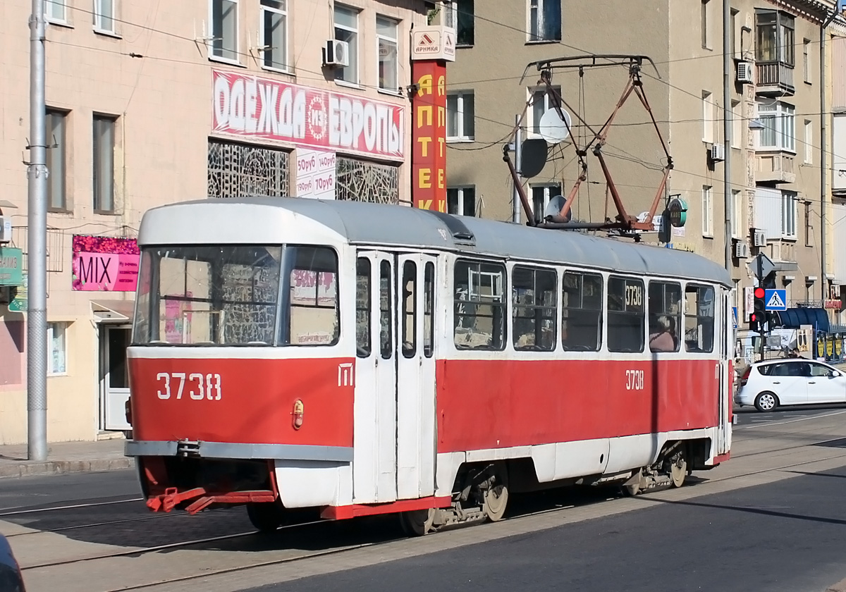 Донецк, Tatra T3SU (двухдверная) № 3738