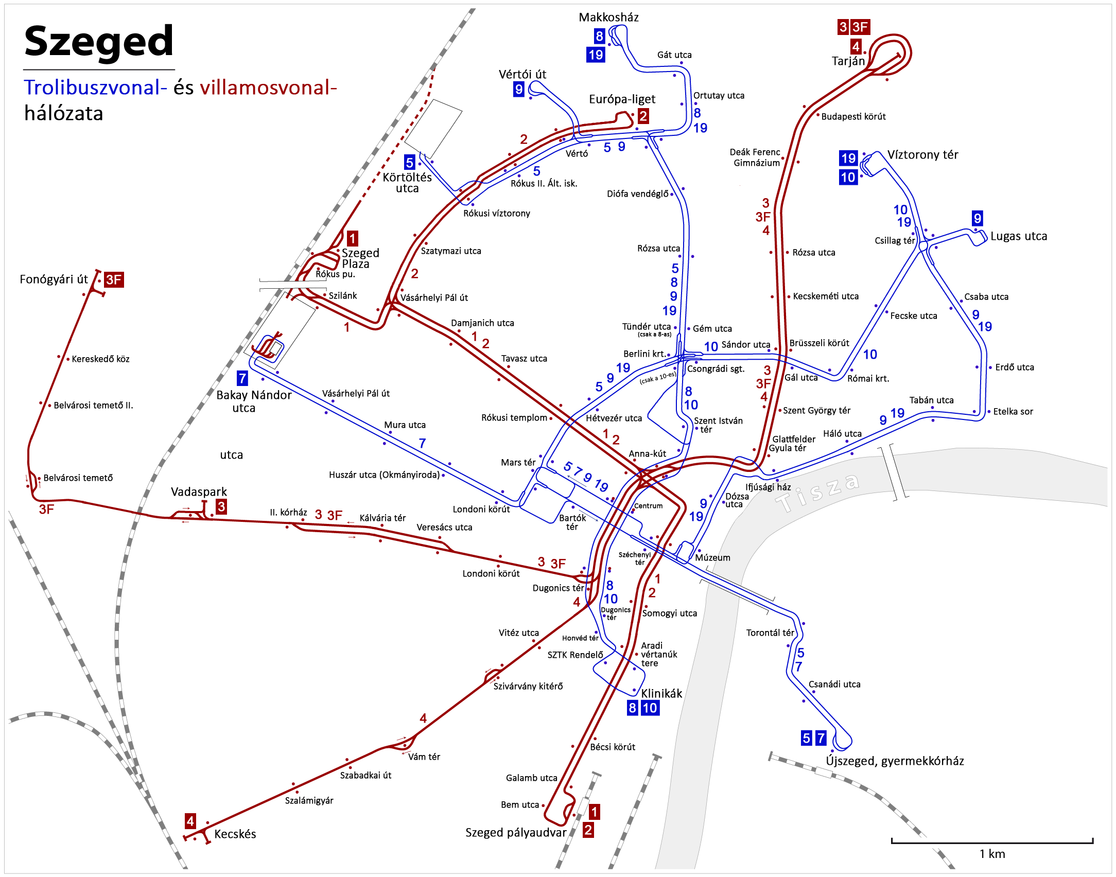Szeged — Maps