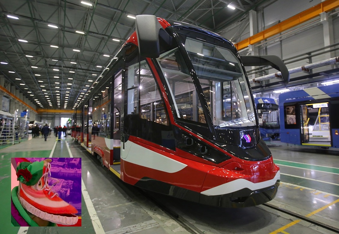 Humour; Szentpétervár — New Tramcars