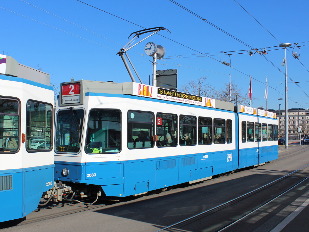 Цюрих, SWP/SIG/BBC Be 4/6 "Tram 2000" № 2083