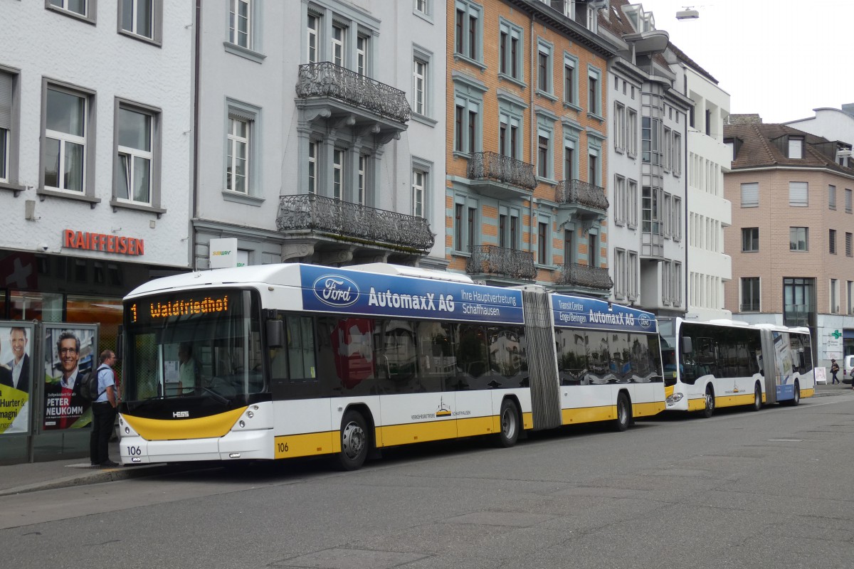 Schaffhausen, Hess SwissTrolley 3 (BGT-N2C) Nr 106