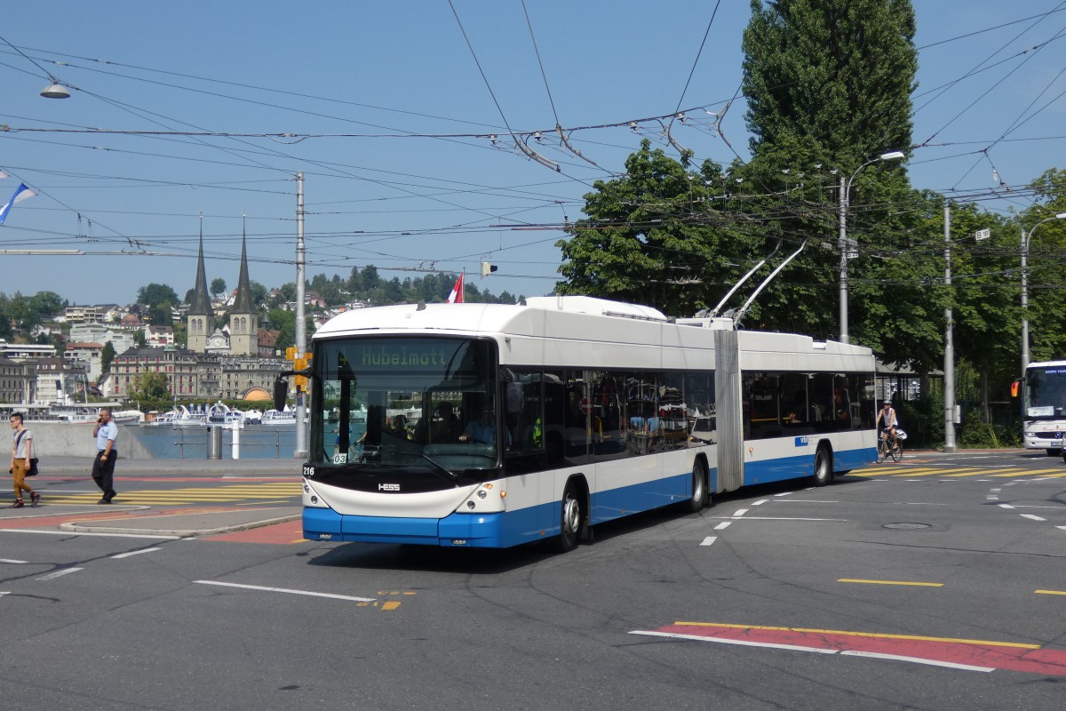 Lucerne, Hess SwissTrolley 3 (BGT-N2C) # 216
