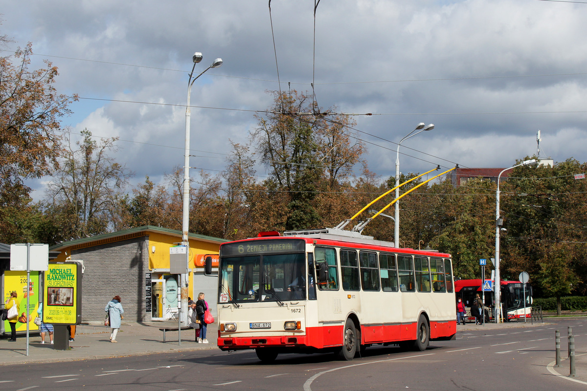 Вильнюс, Škoda 14Tr17/6M № 1672; Вильнюс — Временные плановые изменения движения