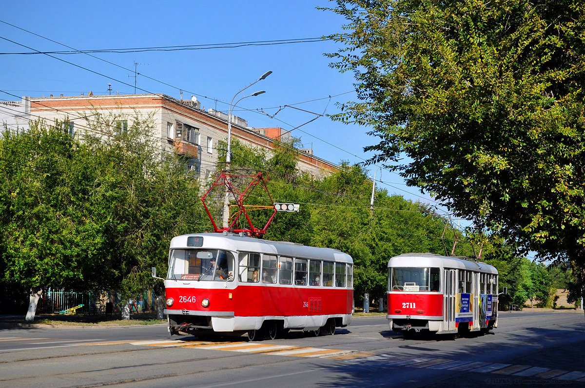 Волгоград, Tatra T3SU (двухдверная) № 2646; Волгоград, Tatra T3SU № 2711