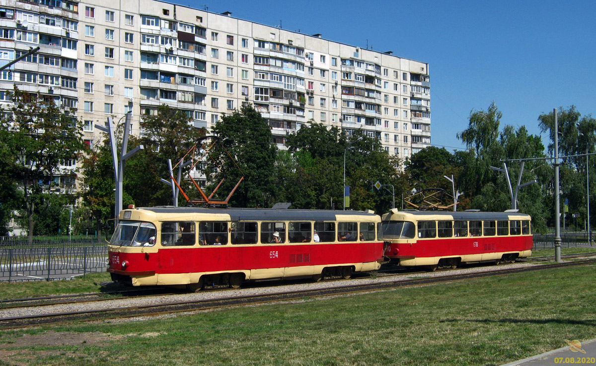 Харьков, Tatra T3SU № 654; Харьков, Tatra T3SU № 670