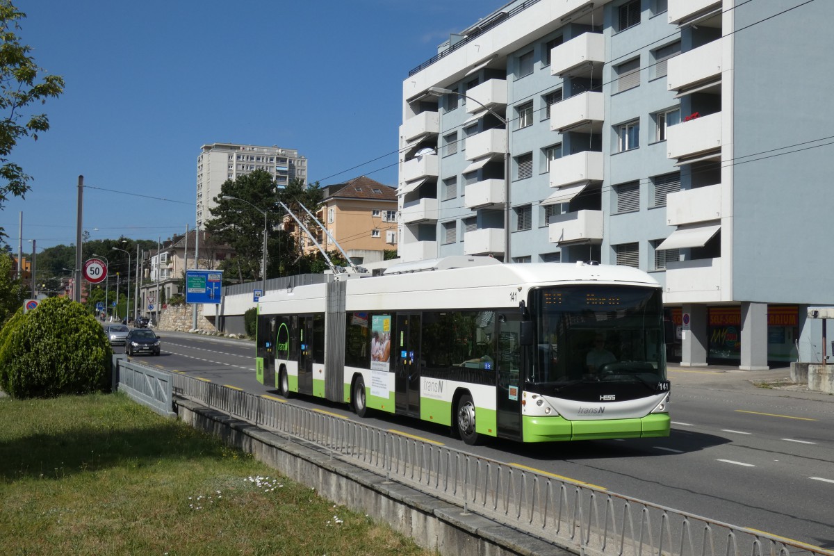 Neuchâtel, Hess SwissTrolley 3 (BGT-N2C) Nr 141
