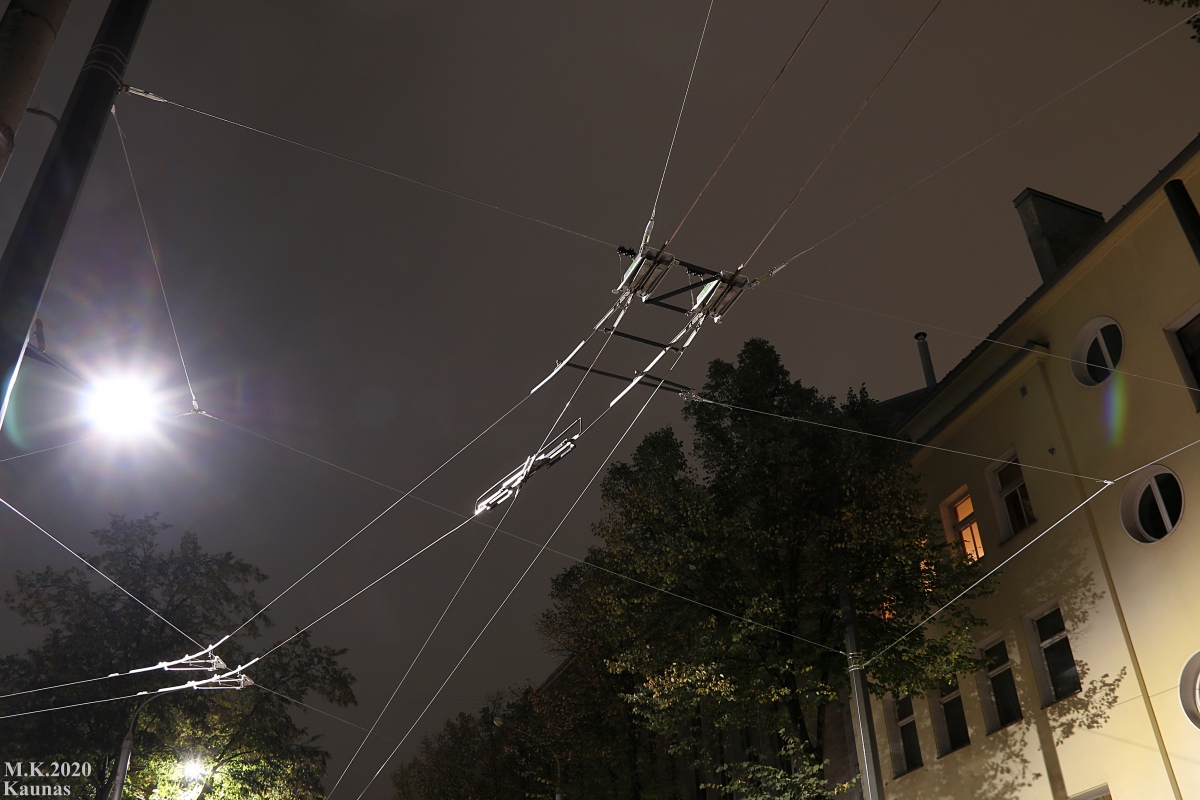 Kaunas — Trolleybus wires and infrastructure