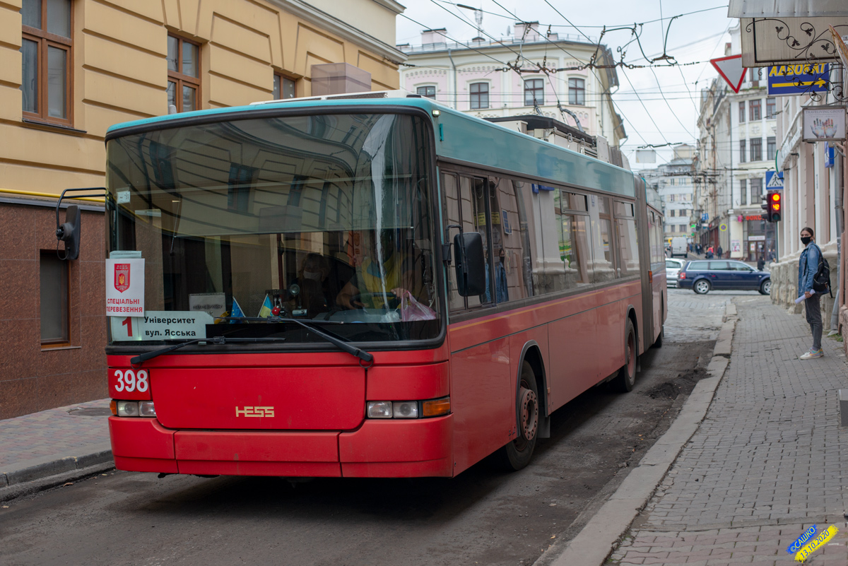 Черновцы, Hess SwissTrolley 2 (BGT-N1) № 398