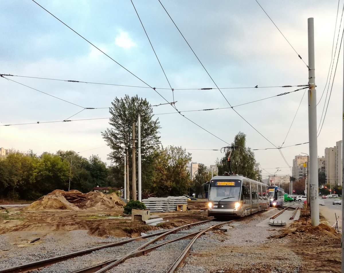 Киев, Electron T5B64 № 809; Киев — Реконструкция скоростного трамвая: нескоростной участок