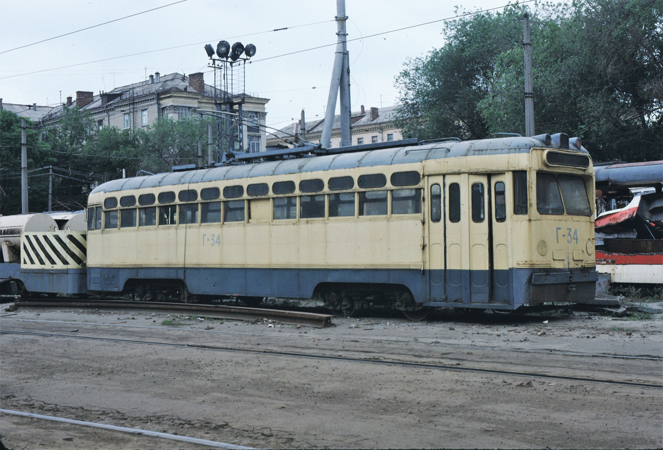 Dnipro, MTV-82 č. Г-34; Dnipro — Old photos: Shots by foreign photographers; Dnipro — Tram depots