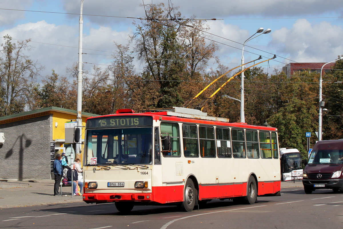 Вильнюс, Škoda 14Tr17/6M № 1664; Вильнюс — Временные плановые изменения движения