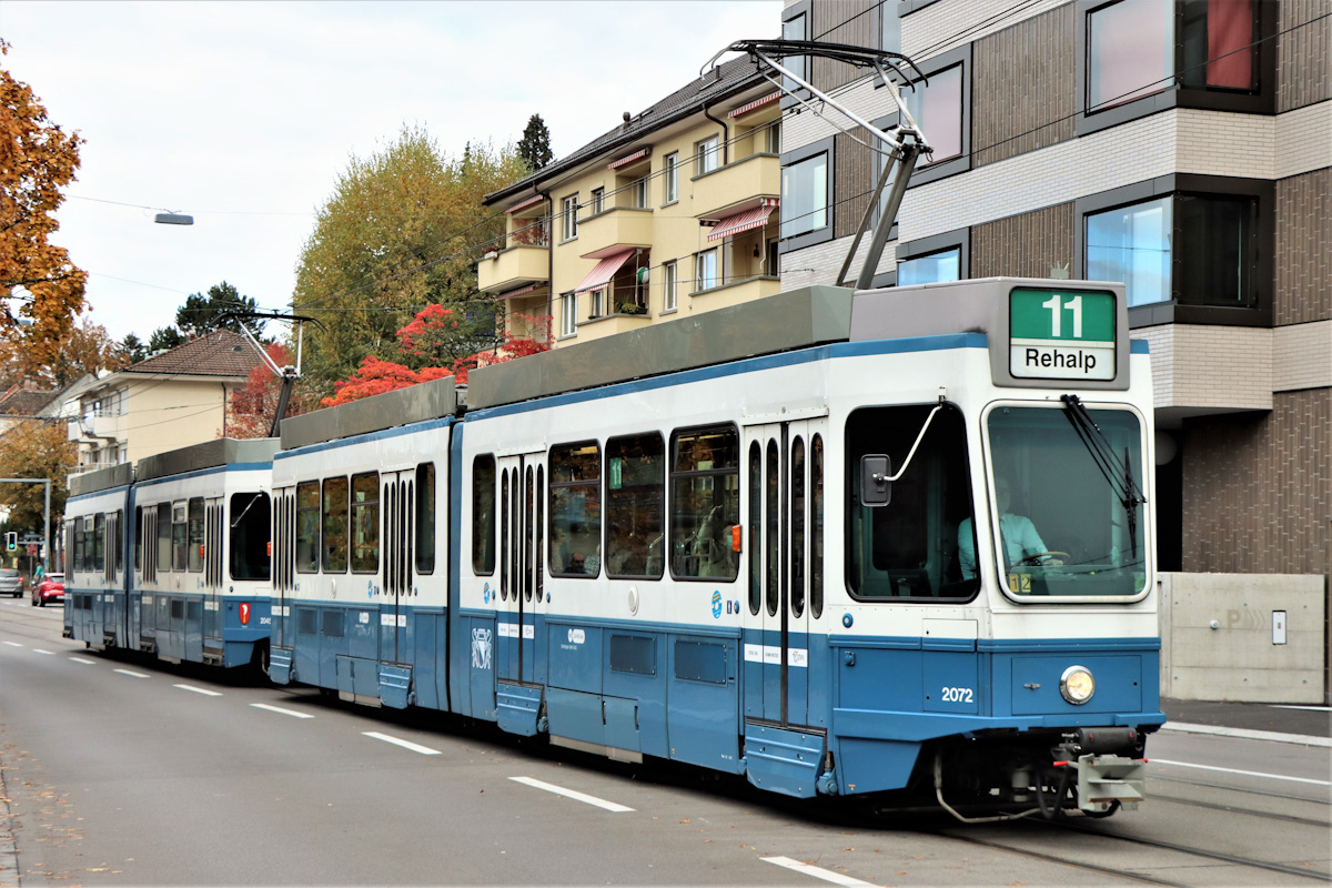 Zürich, SWP/SIG/BBC Be 4/6 "Tram 2000" — 2072