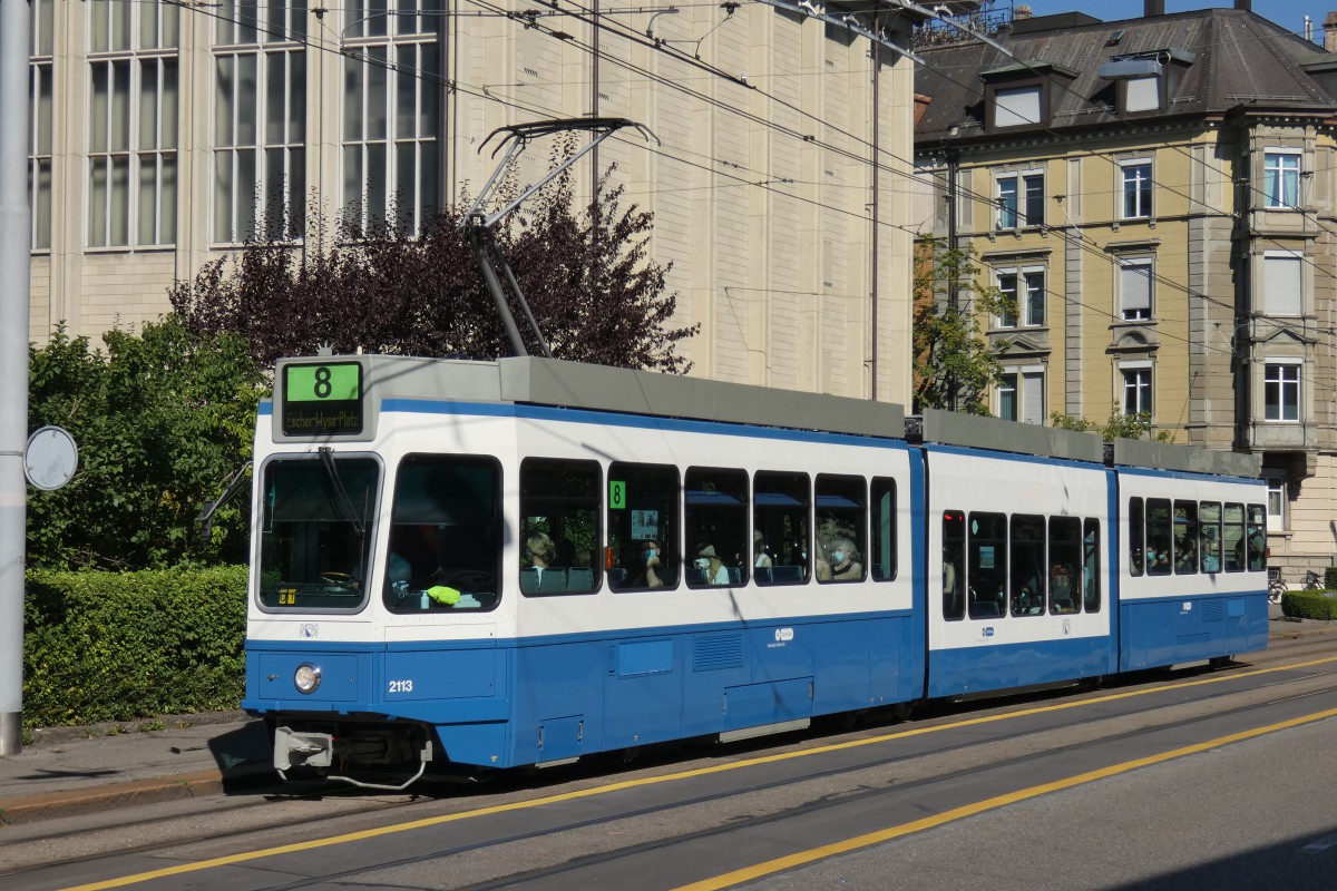 Цюрих, SWP/SIG/ABB Be 4/8 "Tram 2000 Sänfte" № 2113