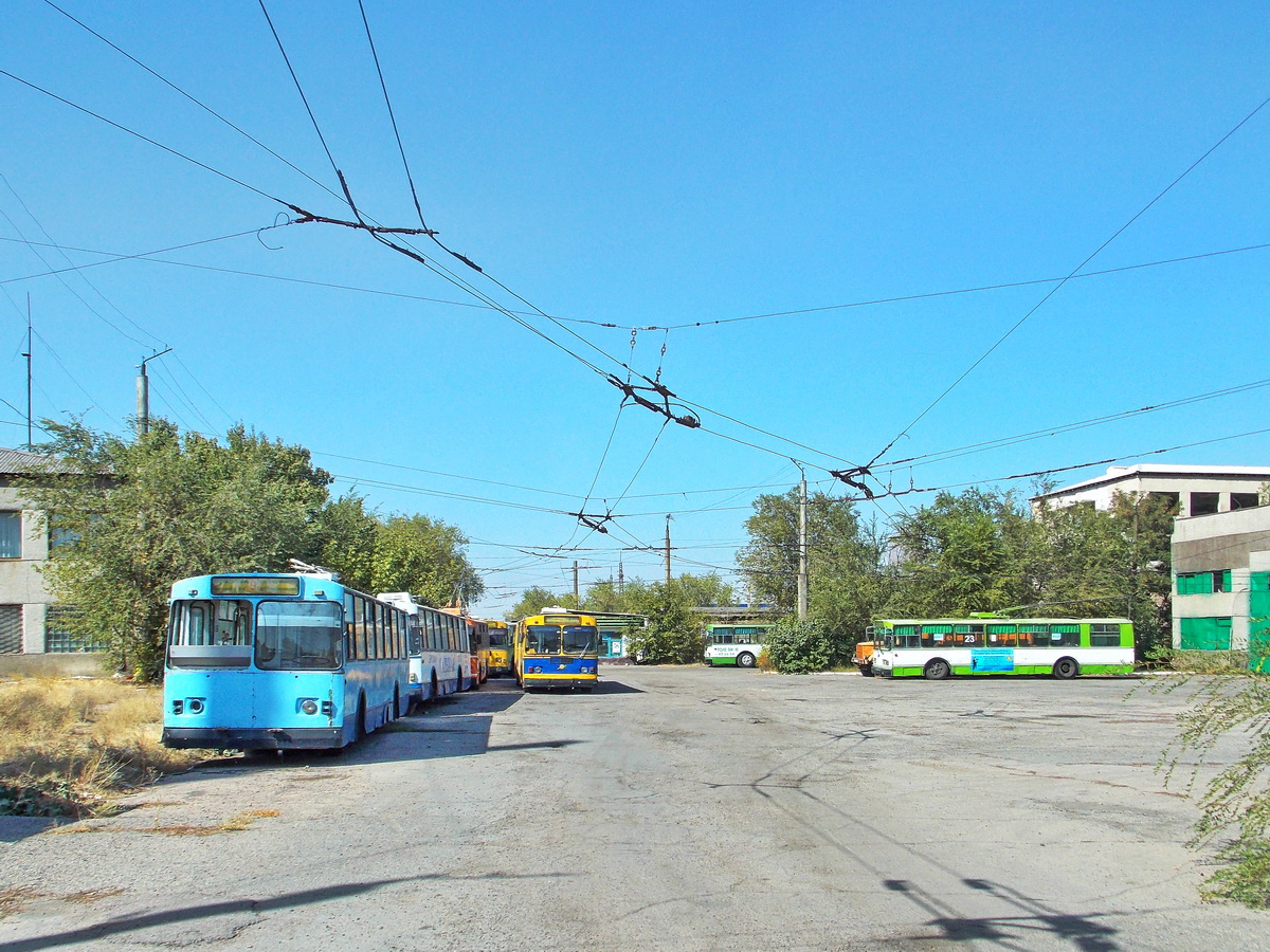 Taraz, ZiU-682V-012 [V0A] nr. 25; Taraz, ZiU-682G [G00] nr. 11; Taraz, ZiU-682G [G00] nr. 23; Taraz — Trolleybus Lines and Infrastructure