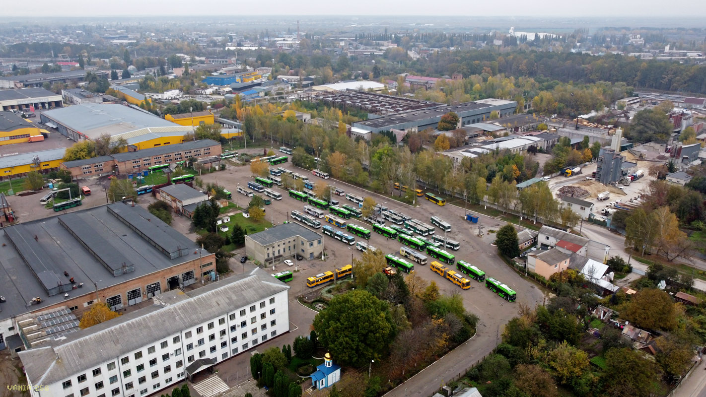 Житомир — Электротранспорт Житомира с высоты