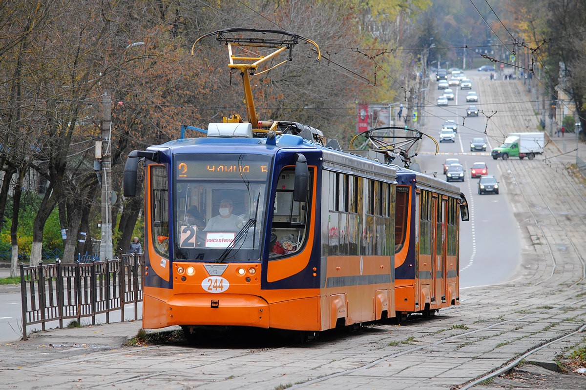 Smolensk, 71-623-01 Nr. 244; Smolensk — Shuttle traffic of trams during the repair of Nikolaev Street