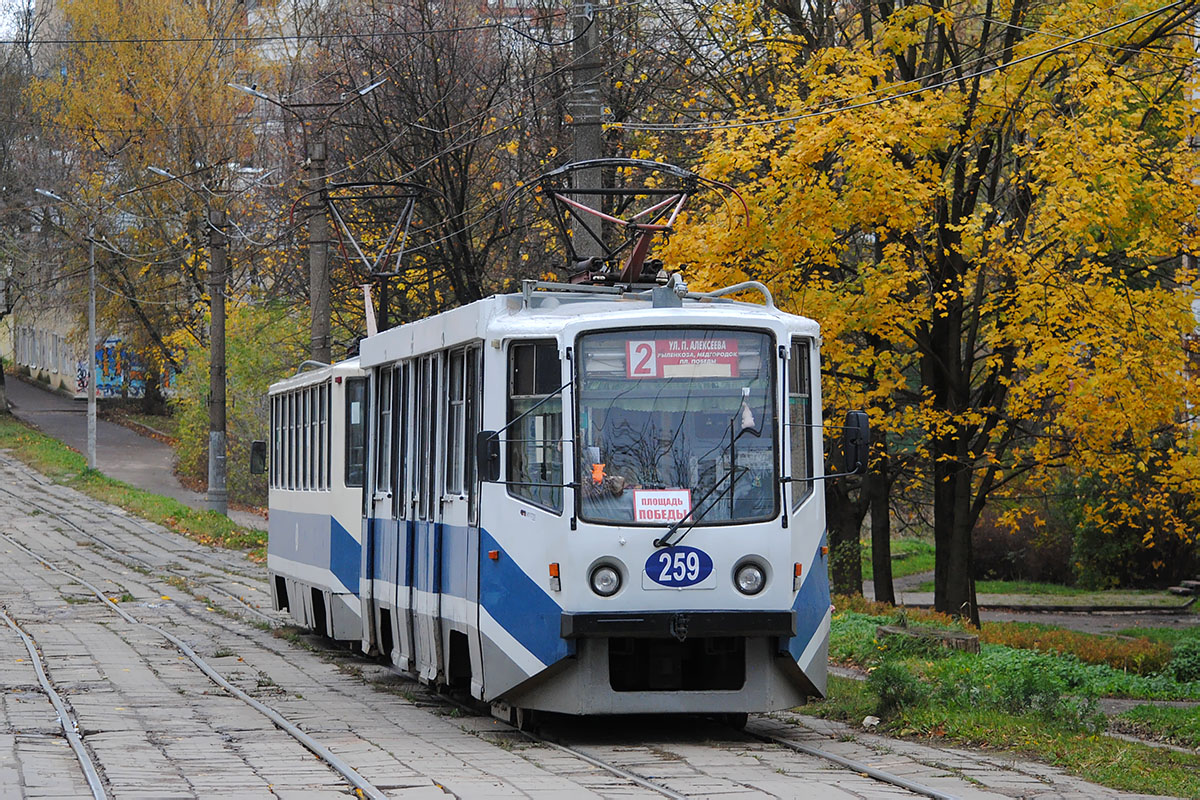 Smolensk, 71-608KM č. 259; Smolensk — Shuttle traffic of trams during the repair of Nikolaev Street