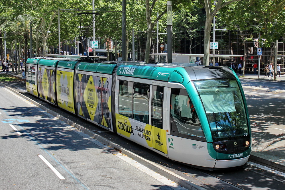 Barcelona, Alstom Citadis 302 č. 08