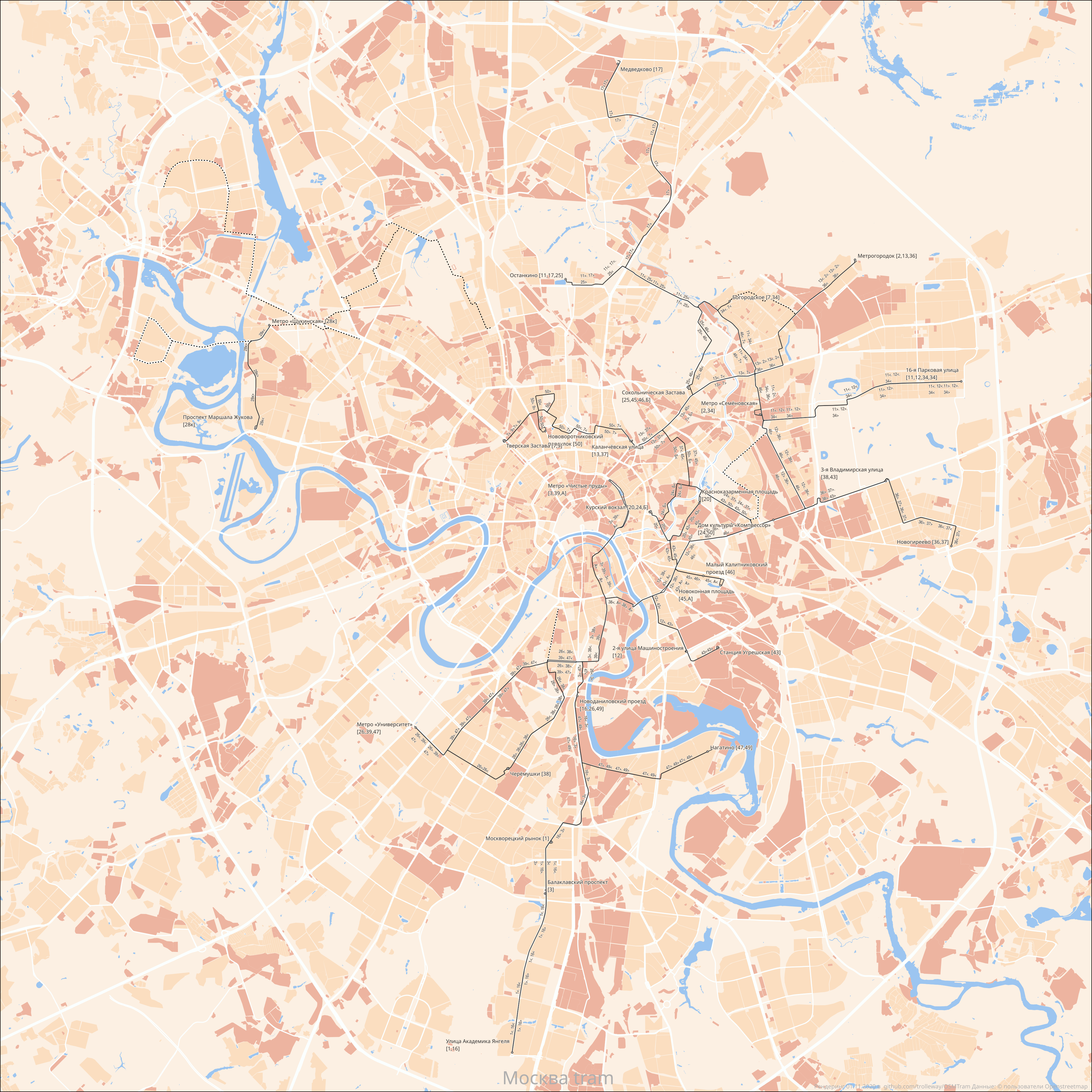 Карты, созданные с использованием OpenStreetMap; Москва — Общегородские схемы