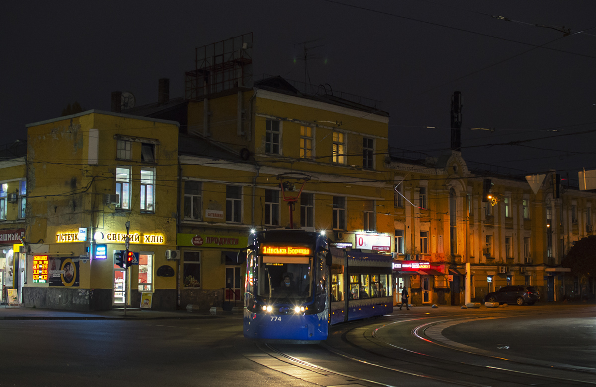 Киев, PESA 71-414К (Fokstrot) № 774; Киев — Трамвайные линии: Скоростной трамвай