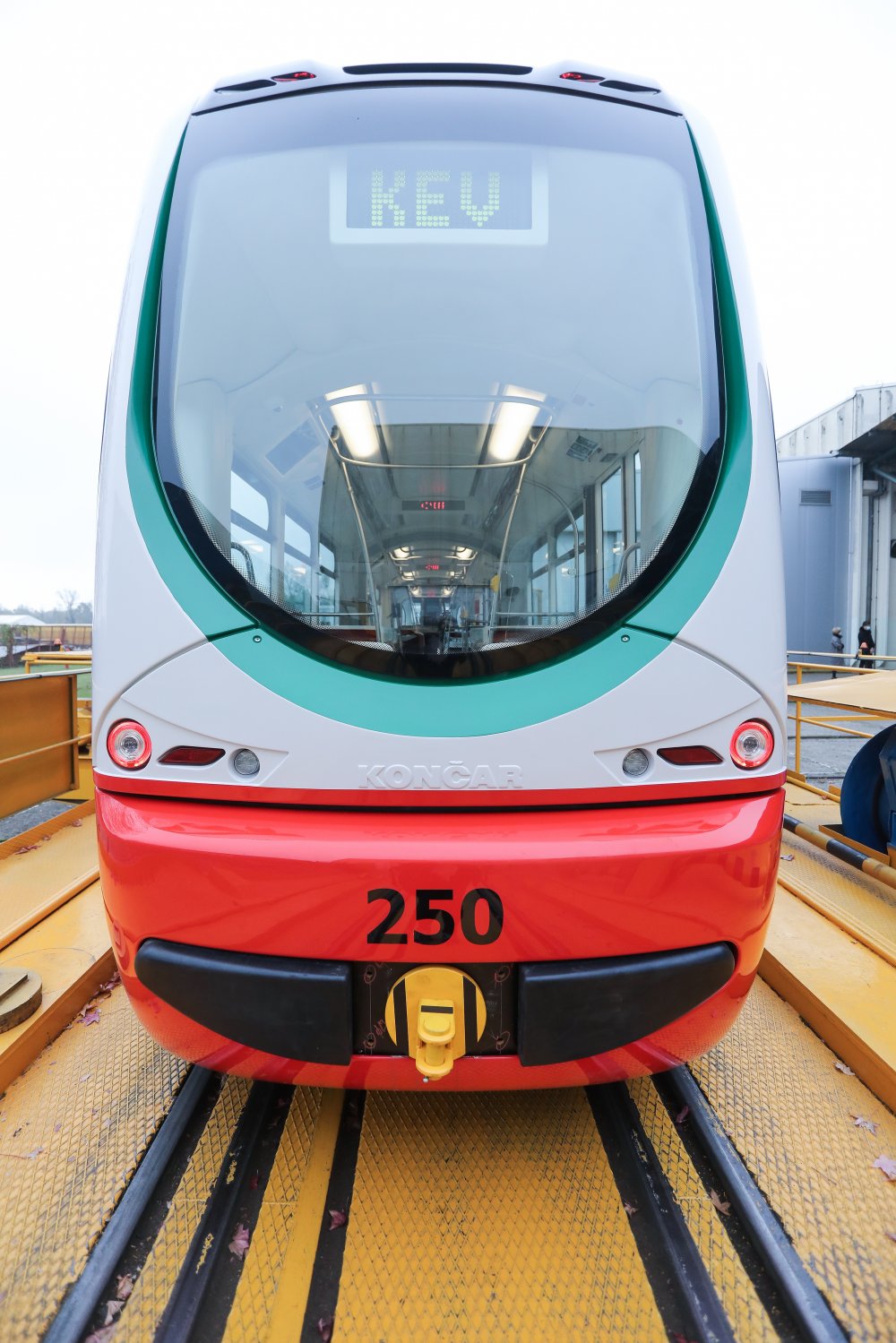 Liepaja, Končar TMK 2300LT № 250; Загреб — Končar Tram Factory; Liepaja — New Končar Trams