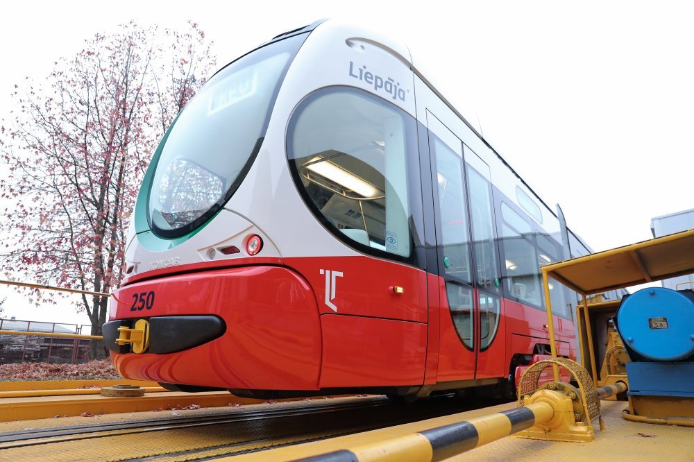 Liepaja, Končar TMK 2300LT nr. 250; Zagreb — Končar Tram Factory; Liepaja — New Končar Trams