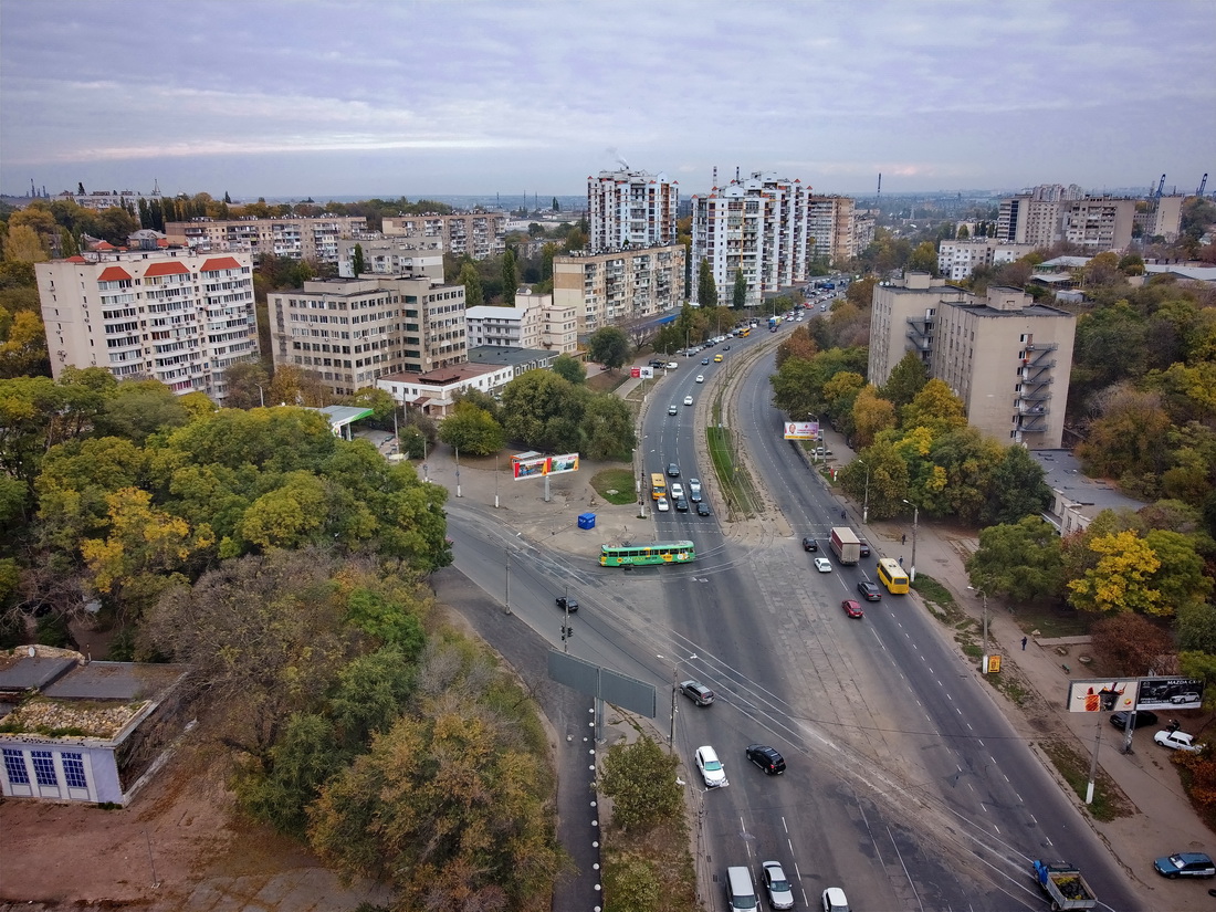 Адэса — Электротранспорт Одессы с высоты