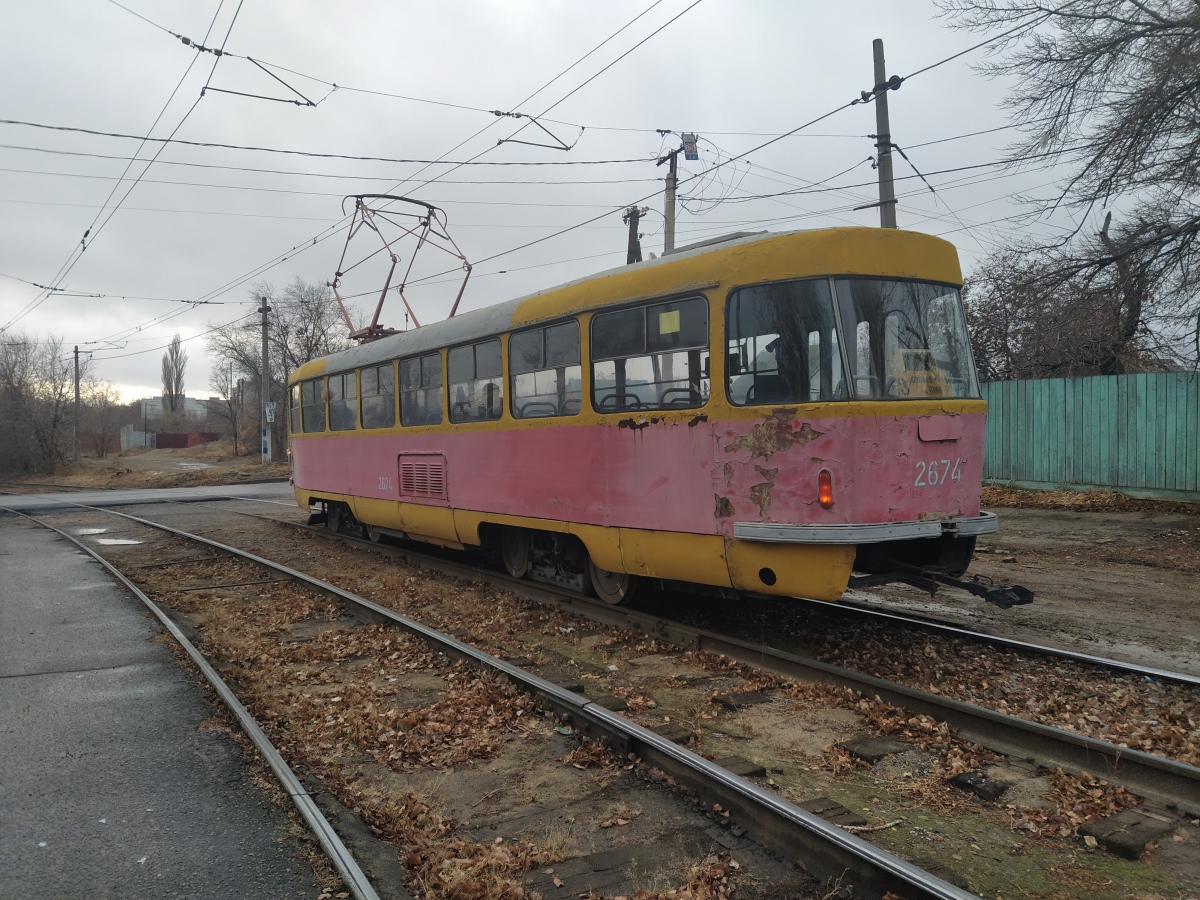 Волгоград, Tatra T3SU (двухдверная) № 2674